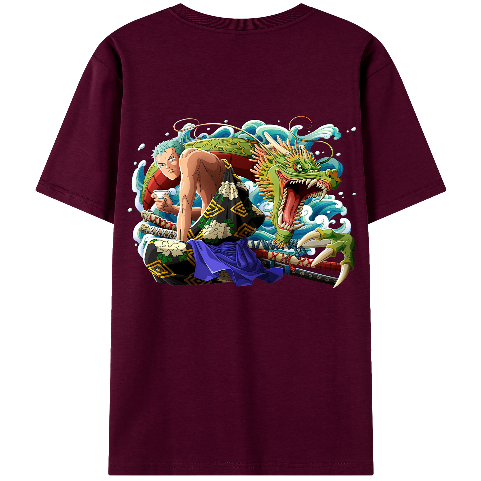 ワンピース ロロノア・ゾロ ONE PIECE Roronoa Zoro レディース半袖Tシャツ(バックプリント)